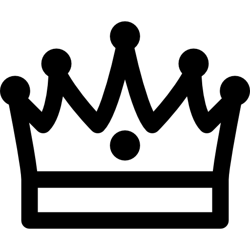 coroa do rei Curved Lineal Ícone