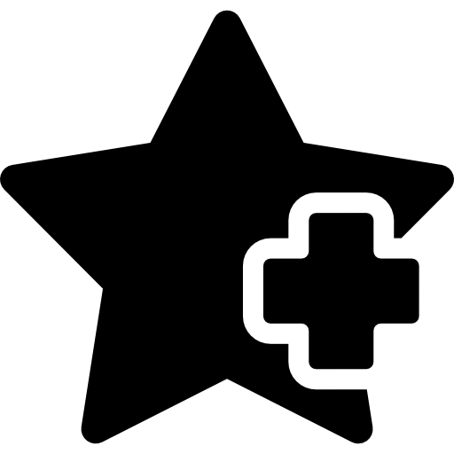 Add Star Curved Fill icon