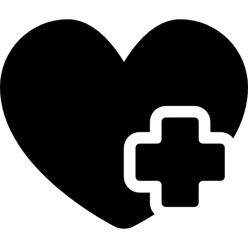 Add Heart Curved Fill icon