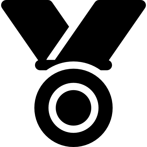 medalha Curved Fill Ícone