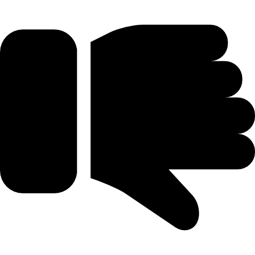 Thumb Down Curved Fill icon