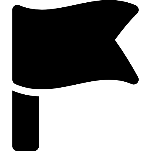 drapeau Curved Fill Icône