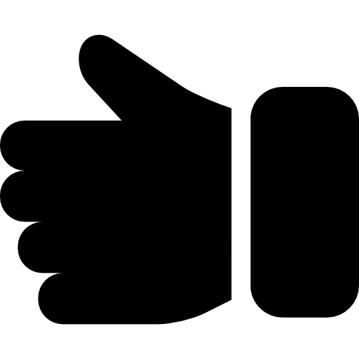 Thumb Up Curved Fill icon