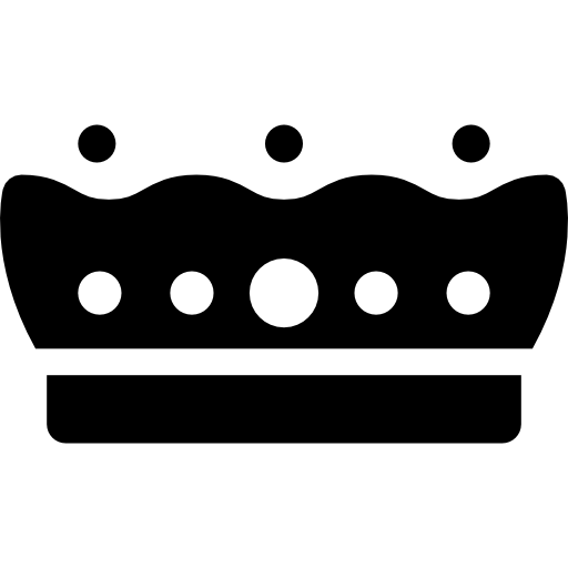 Queen Crown Curved Fill icon