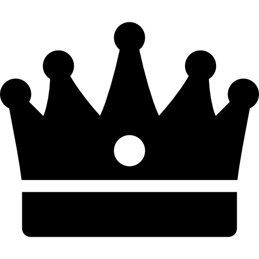 korona króla Curved Fill ikona