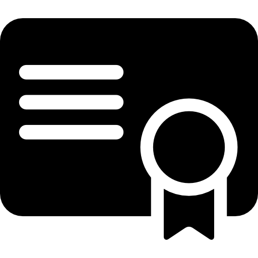 ディプロマ Curved Fill icon