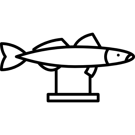 pescado de madera decorativo  icono
