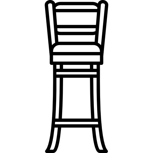 krzesło barowe  ikona