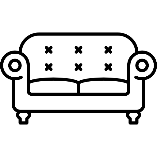 sofá de dois lugares  Ícone