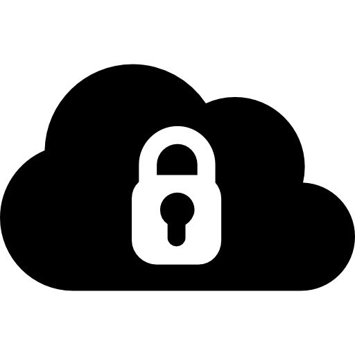 veilige cloud  icoon