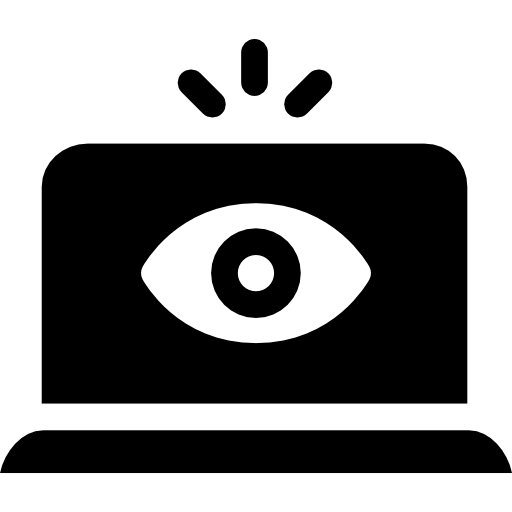 szpiegowski alarm na laptopie  ikona