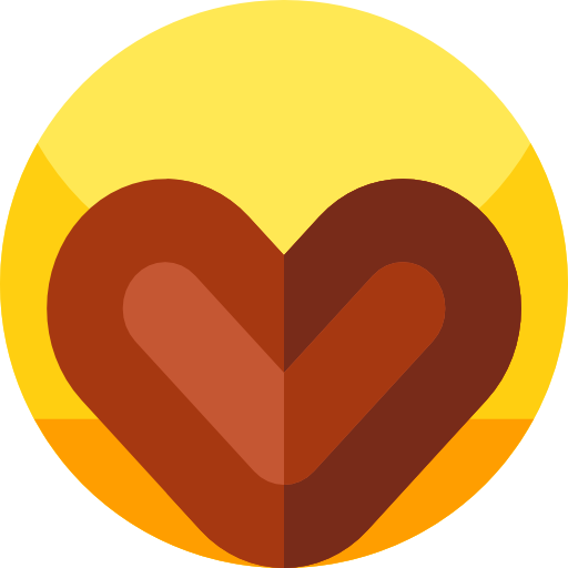 en forma de corazon Detailed Flat Circular Flat icono