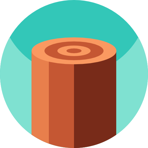 madera Geometric Flat Circular Flat icono