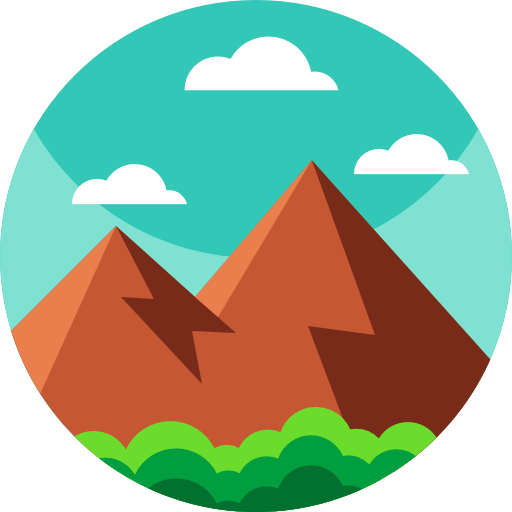 山 Geometric Flat Circular Flat icon