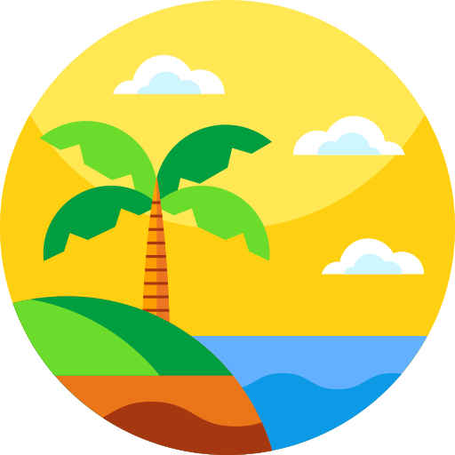 바닷가 Detailed Flat Circular Flat icon