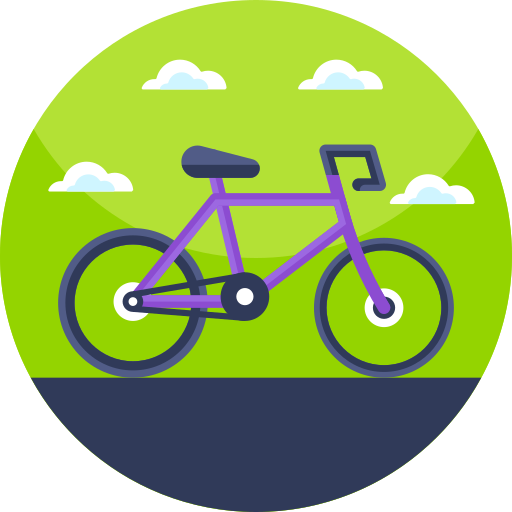 Bicycle Detailed Flat Circular Flat icon