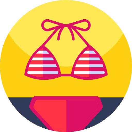 bikini Detailed Flat Circular Flat icono