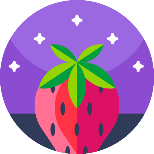 fraise Detailed Flat Circular Flat Icône