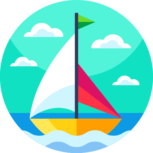 segeln Detailed Flat Circular Flat icon