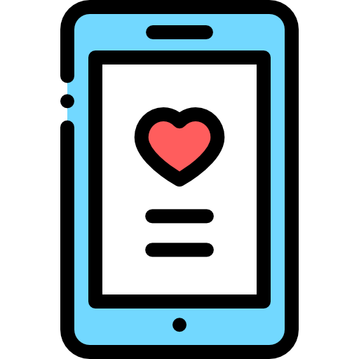 Dating app Detailed Rounded Lineal color icon