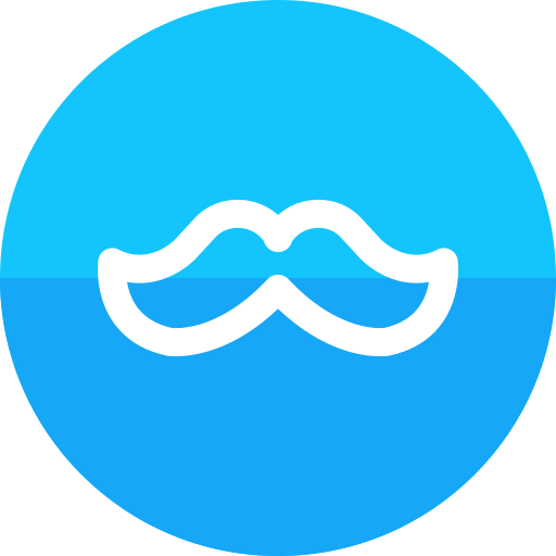 Mustache Generic color fill icon