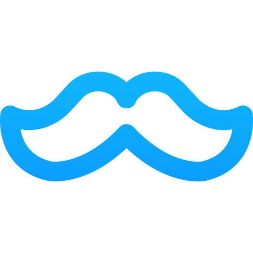 Mustache Generic gradient outline icon