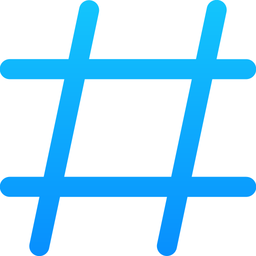 Hash Generic gradient outline icon