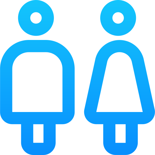 Male female Generic gradient outline icon
