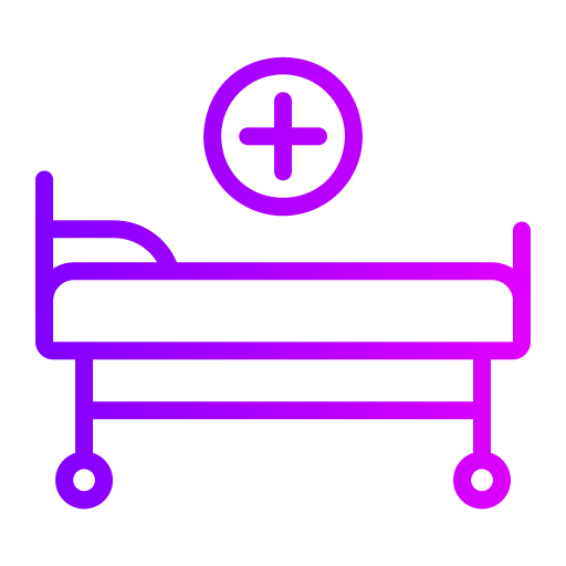 cama de hospital Generic gradient outline icono