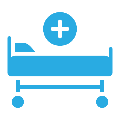 Łóżko szpitalne Generic color fill ikona