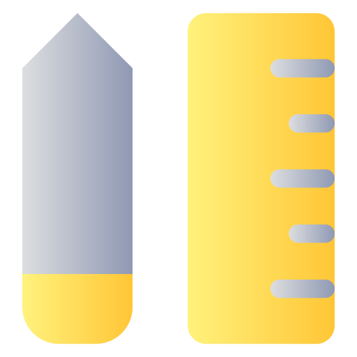 ołówek i linijka Generic gradient fill ikona