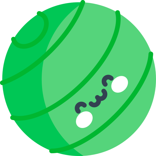 pelota de yoga Kawaii Flat icono