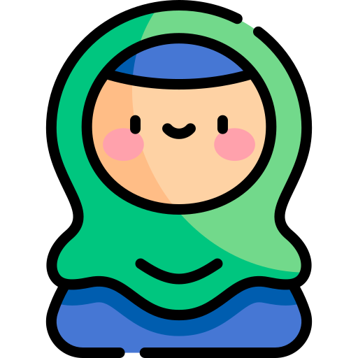 moslim Kawaii Lineal color icoon