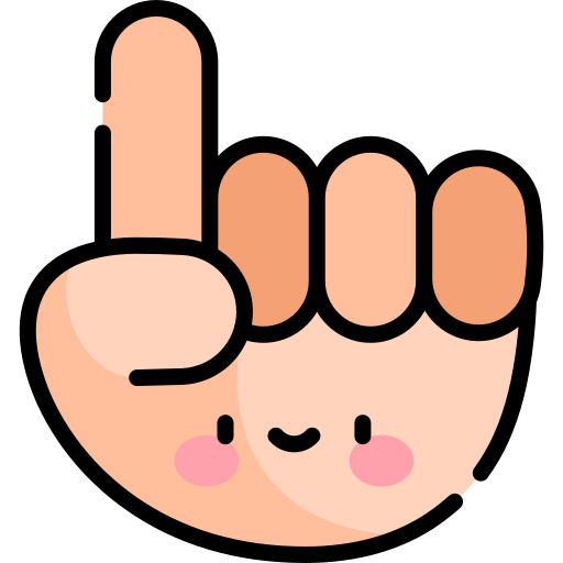 finger Kawaii Lineal color icon