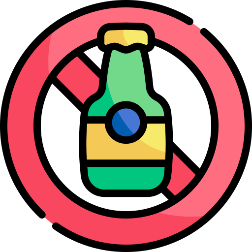 geen alcohol Kawaii Lineal color icoon