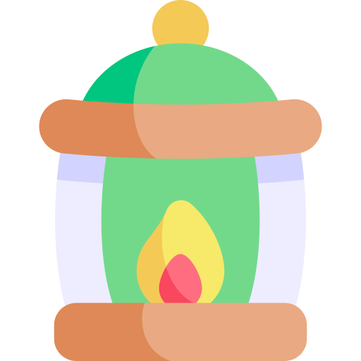 lámpara Kawaii Flat icono