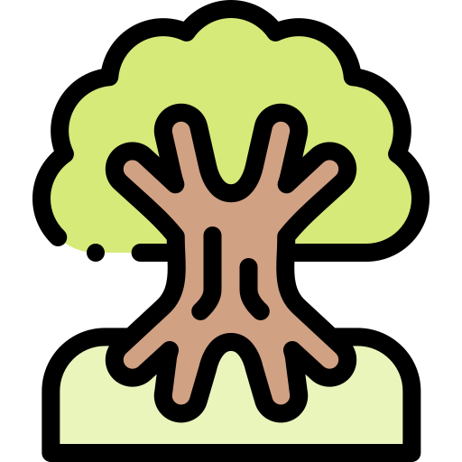 Дерево жизни Detailed Rounded Lineal color иконка