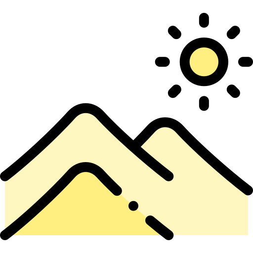 사막 Detailed Rounded Lineal color icon