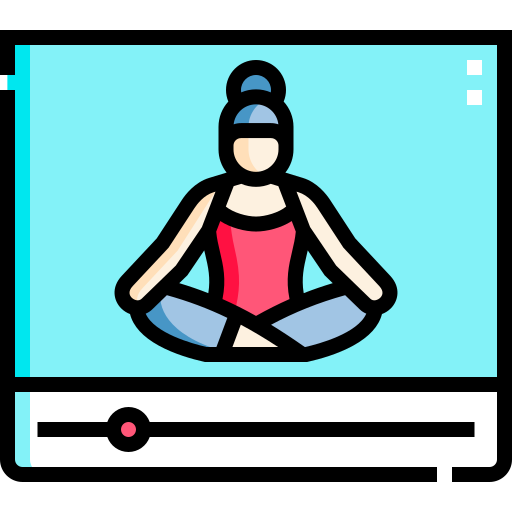 yoga Detailed Straight Lineal color icon