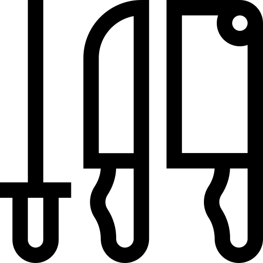 des couteaux Basic Straight Lineal Icône