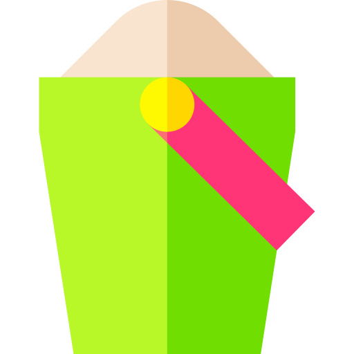 Sand bucket Basic Straight Flat icon
