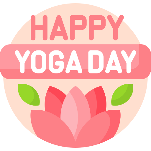feliz dia del yoga Detailed Flat Circular Flat icono