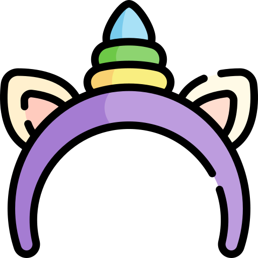 unicornio Kawaii Lineal color icono