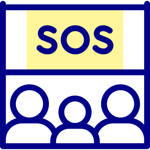 Sos Detailed Mixed Lineal color icon