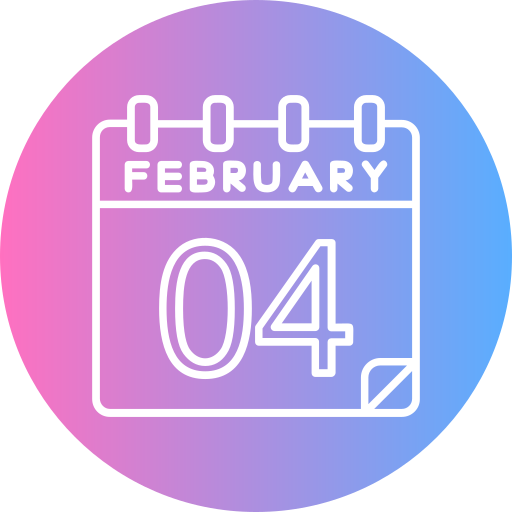 4 lutego Generic gradient fill ikona