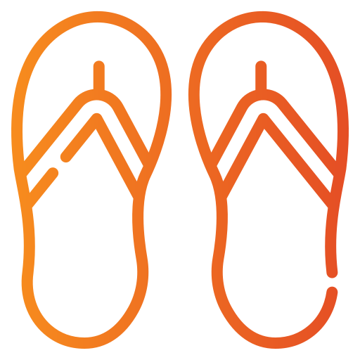 sandálias de dedo Generic gradient outline Ícone