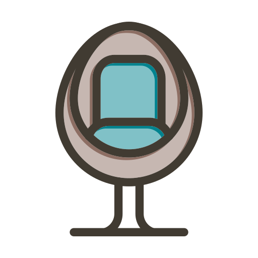 Egg chair Generic color lineal-color icon
