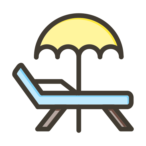 Deck chair Generic color lineal-color icon