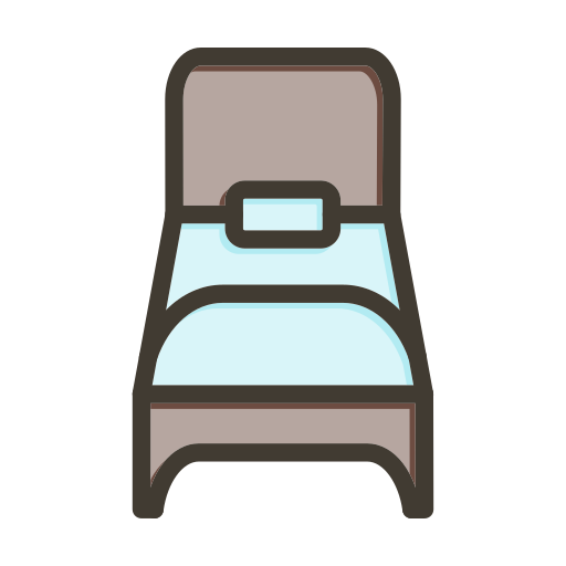 싱글 침대 Generic color lineal-color icon