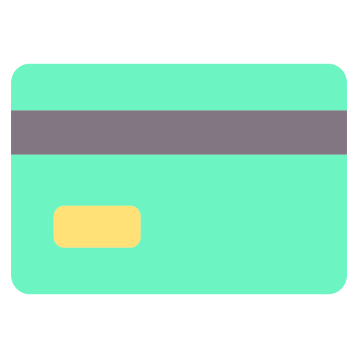 carta di debito Generic color fill icona